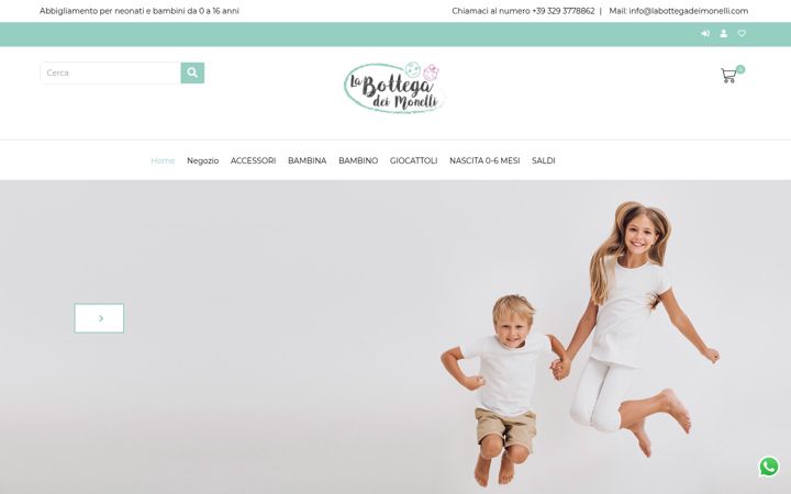 Screenshot of labottegadeimonelli.com