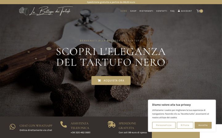 Screenshot of labottegadeitartufi.it