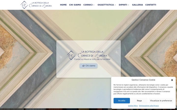 Screenshot of labottegadellacornicediaurora.it