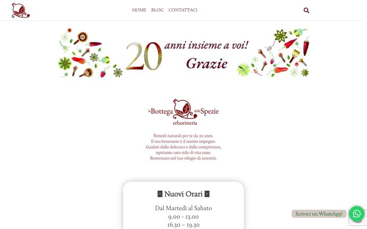 Screenshot of labottegadellespezie.com