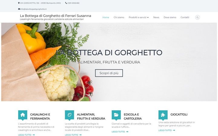 Screenshot of labottegadigorghetto.it