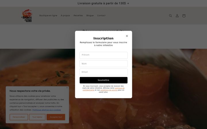 Screenshot of laboucaneriedhenri.com