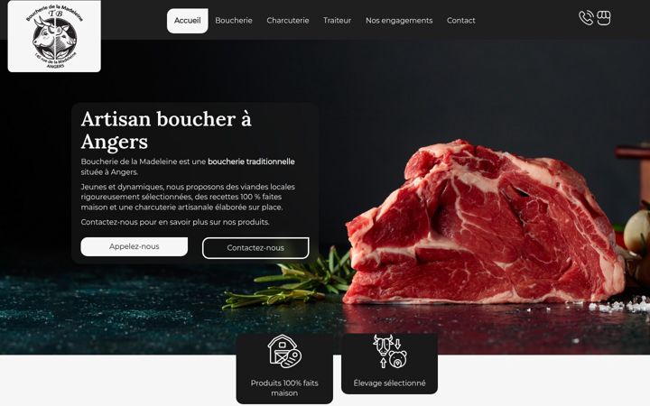 Screenshot of laboucheriedelamadeleine.fr