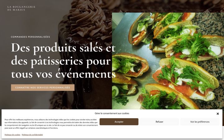 Screenshot of laboulangeriedemarius.fr