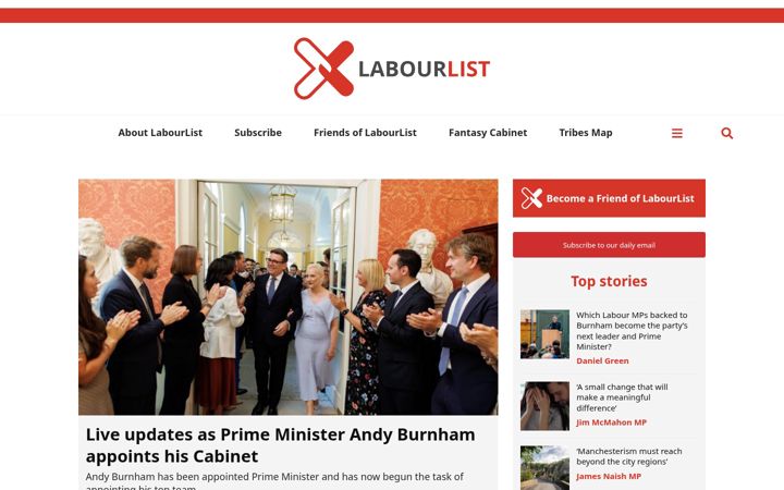 Screenshot of labourlist.org