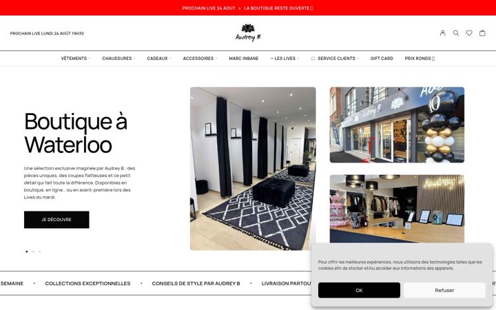 Screenshot of laboutiqueaudreyb.be