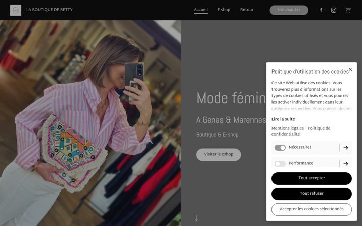 Screenshot of laboutiquedebetty.fr