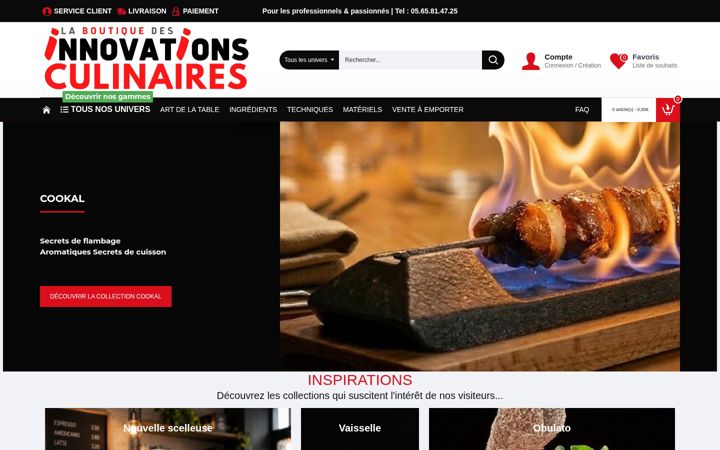 Screenshot of laboutiquedesinnovationsculinaires.com
