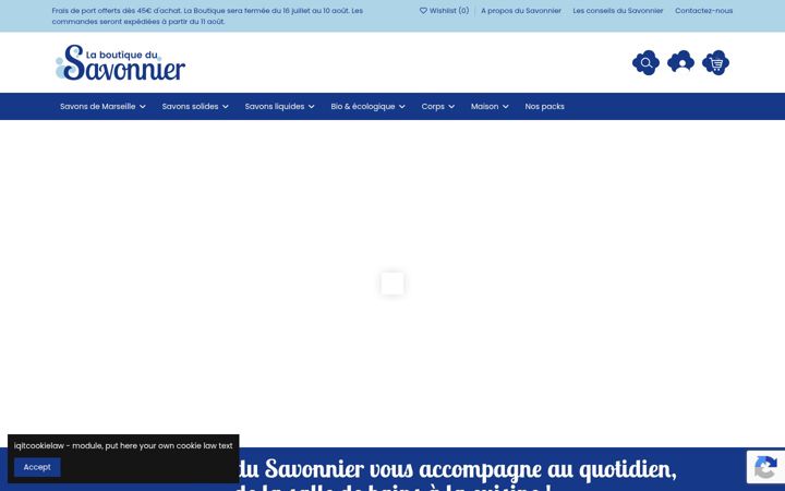 Snímek obrazovky laboutiquedusavonnier.com