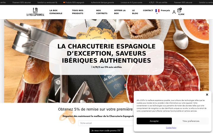 Screenshot of laboxespagnole.com
