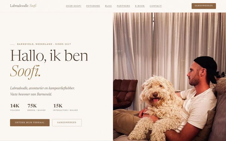 Screenshot of labradoodlesoofi.nl
