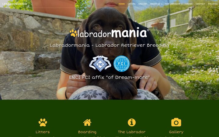 Screenshot of labradormania.com