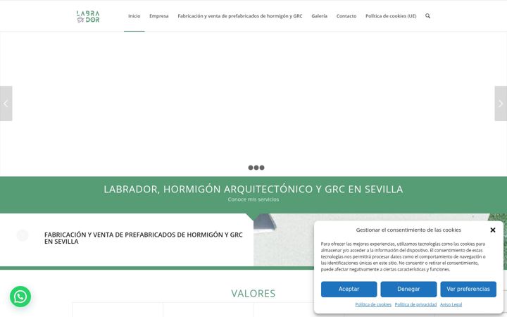 Screenshot of labradormanufacturas.es