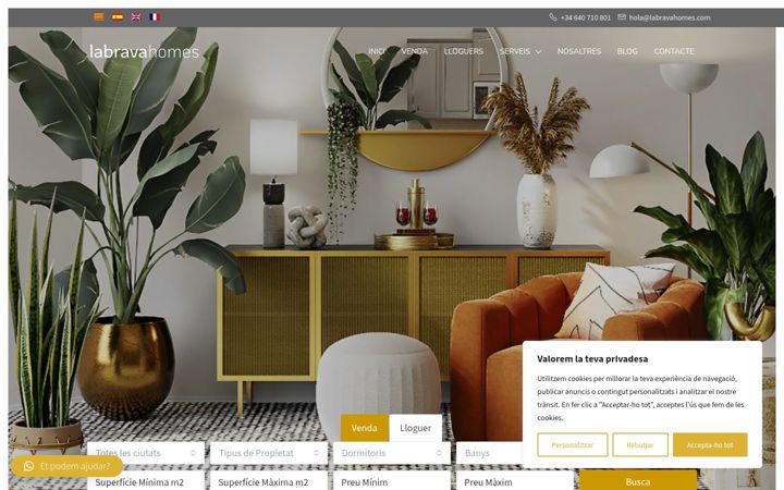 Screenshot of labravahomes.com