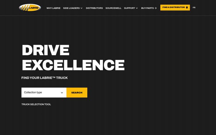 Screenshot of labrietrucks.com