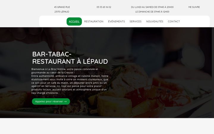 Screenshot of labrocantine23.fr