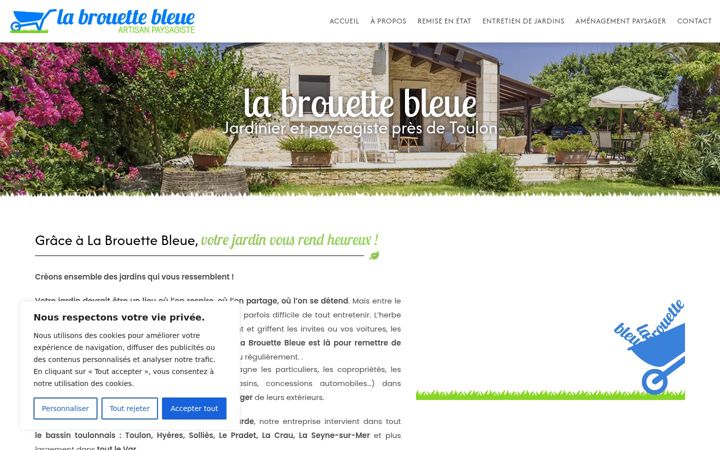 Screenshot of labrouettebleue-paysagiste.com