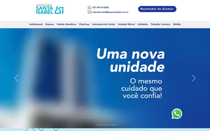 Screenshot of labsantaisabel.com.br