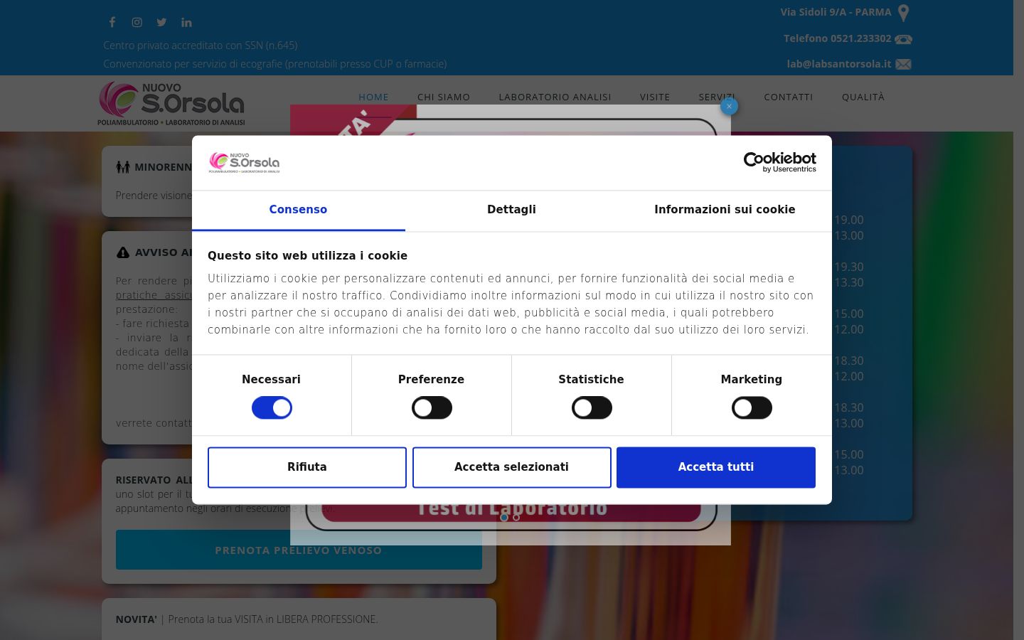 Screenshot tal-banner tal-kunsens muri qabel kwalunkwe interazzjoni