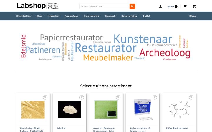 Screenshot of labshop.nl