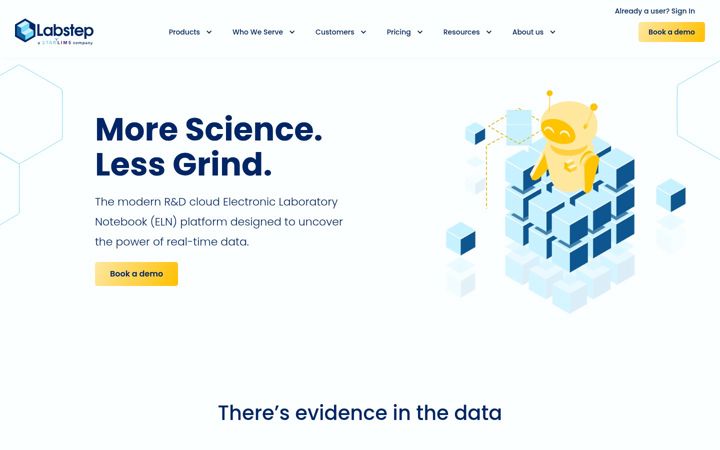 Screenshot of labstep.com