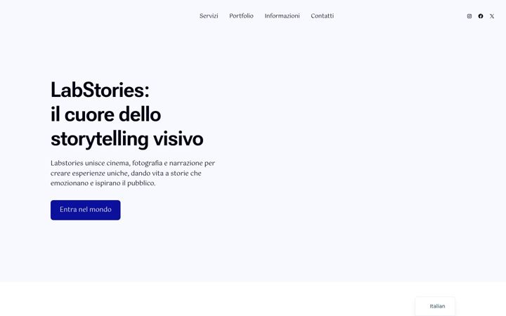 Screenshot of labstories.eu