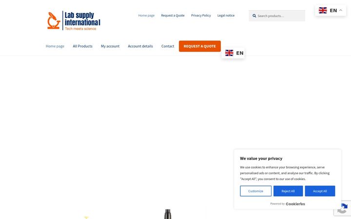 Screenshot of labsupplyinternational.com