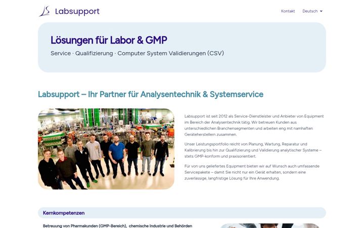 Screenshot of labsupport.at