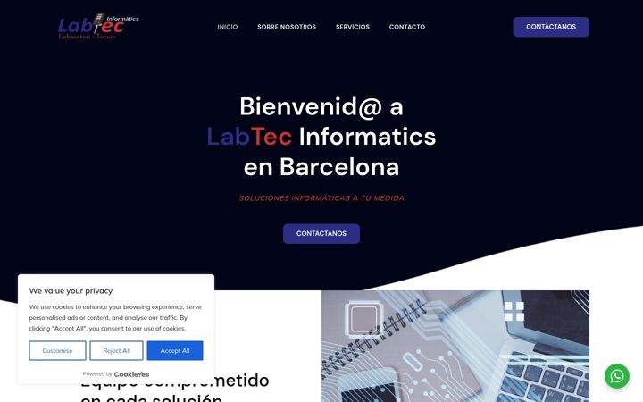 Screenshot of labtecinformatics.com