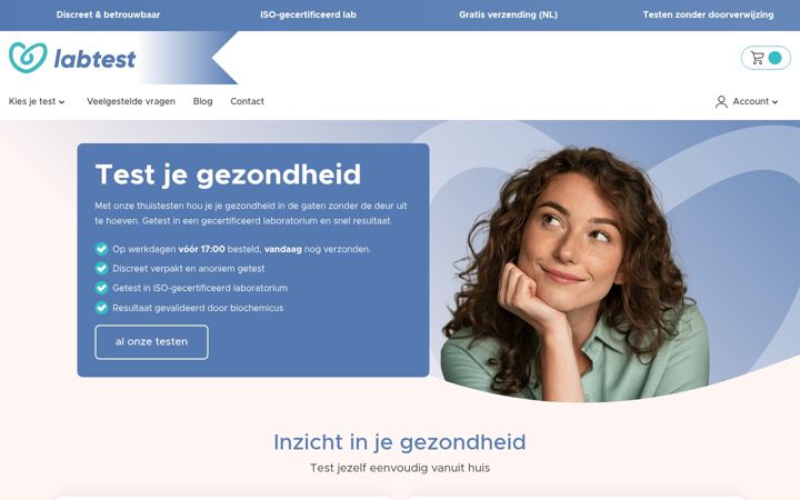 Screenshot of labtest.nl