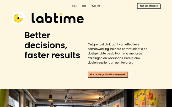 Screenshot of labtime.nl