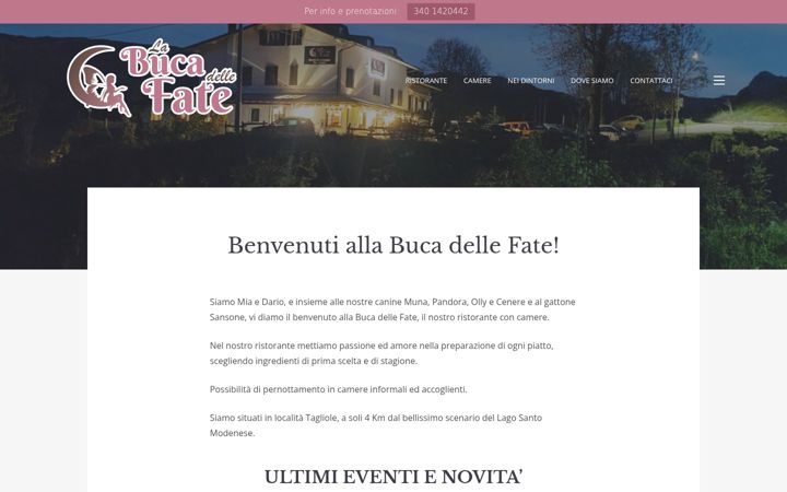 Screenshot of labucadellefatetagliole.it