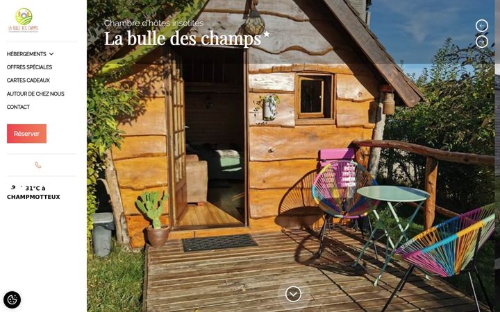 Screenshot of labulledeschamps.com