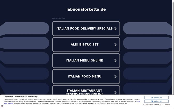 Screenshot of labuonaforketta.de
