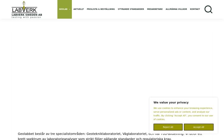 Screenshot of labverk.se