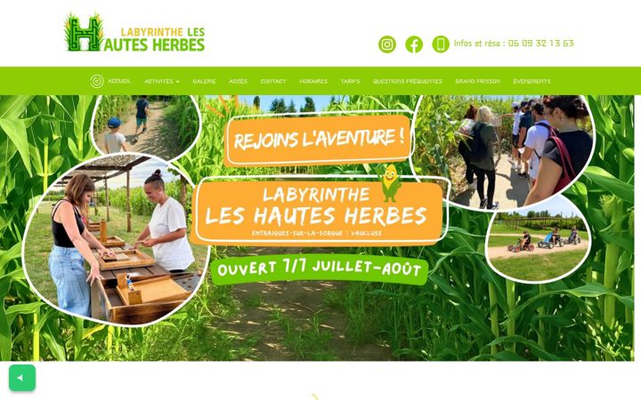 Screenshot of labyrinthehautesherbes.fr