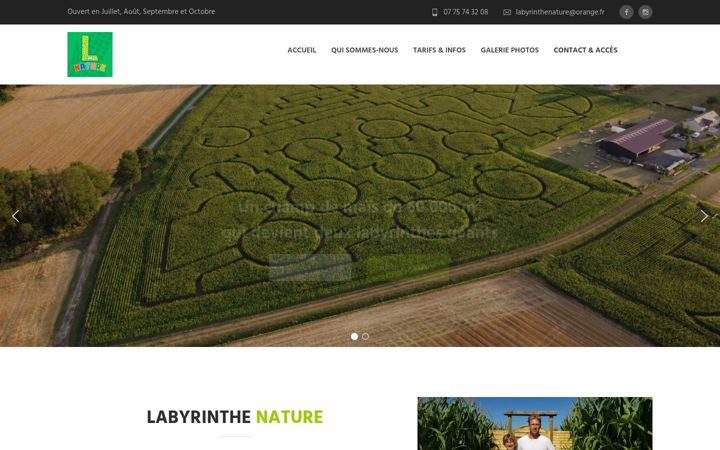 Screenshot of labyrinthenature.fr