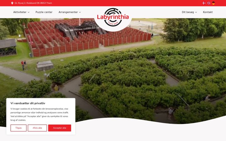 Screenshot of labyrinthia.dk