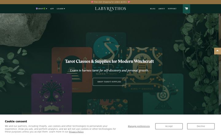 Screenshot of labyrinthos.co