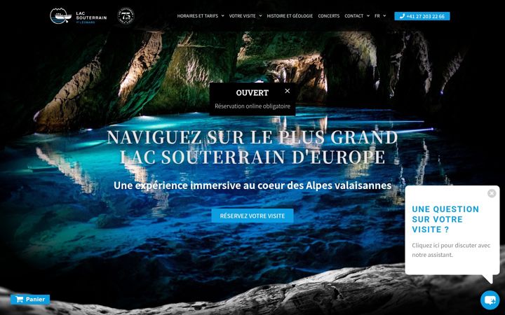Screenshot of lac-souterrain.com