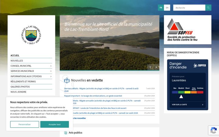 Screenshot of lac-tremblant-nord.qc.ca