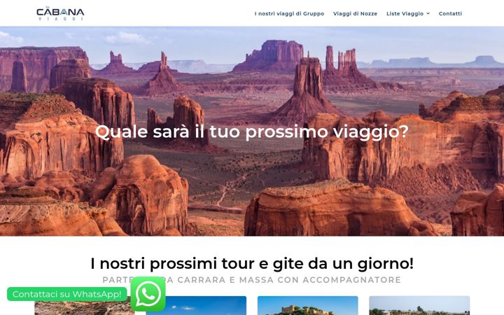 Screenshot of lacabanaviaggi.com