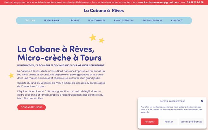 Screenshot of lacabaneareves.fr