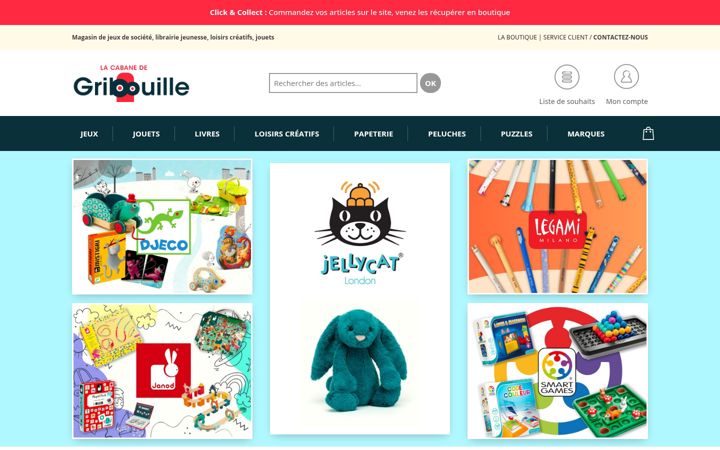 Screenshot of lacabanedegribouille.fr