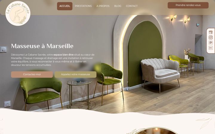 Screenshot of lacabanesacree.fr
