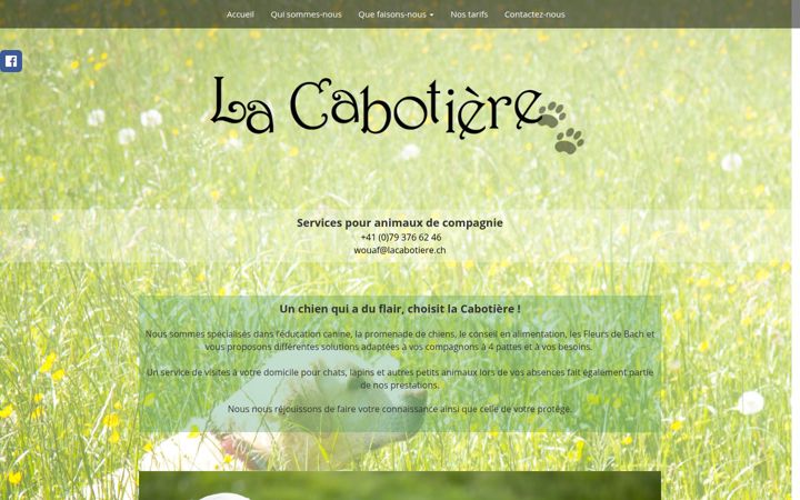 Screenshot of lacabotiere.ch
