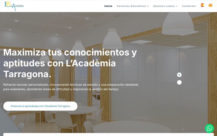 Screenshot of lacademiatarragona.com