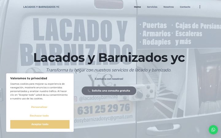 Screenshot of lacadosybarnizadosyc.com