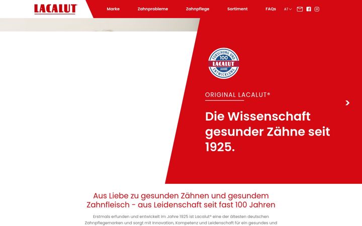 Screenshot of lacalut.at