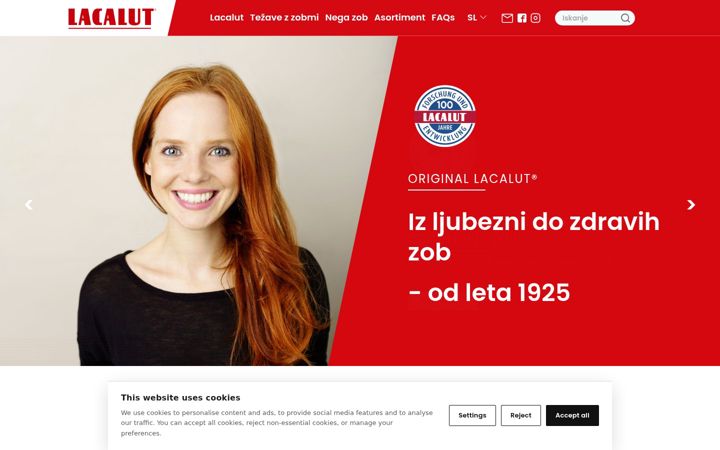 Screenshot of lacalut.si